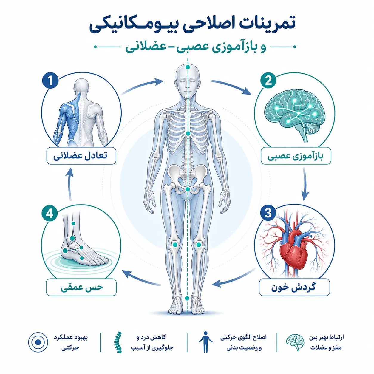 مزایای علمی و فیزیولوژیک انجام حرکات اصلاحی